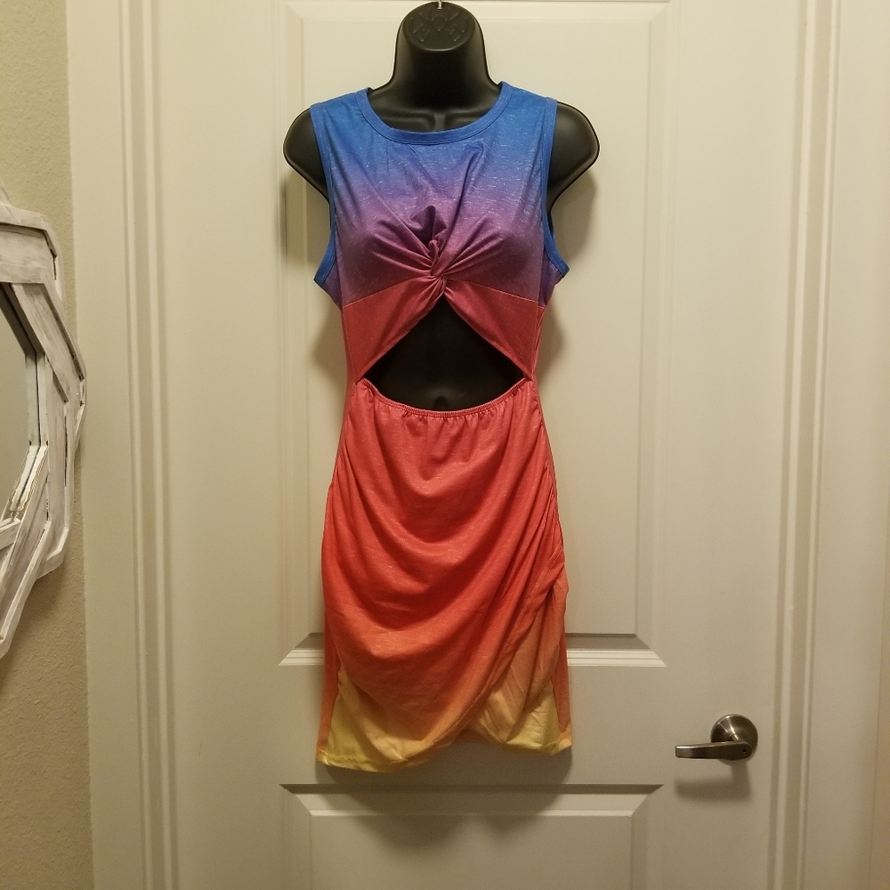 Rainbow Fade Summer Dress